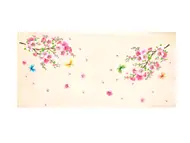 Stickere Crengi înflorite, Folina, flori roz şi fluturi