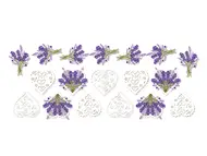 Set 18 stickere decorative Lavandă, pentru faianță, mobilă și proiecte DIY