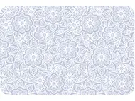 Suport farfurii masă Sienna, d-c-fix, PVC transparent cu floral, alb, 29 x 44 cm