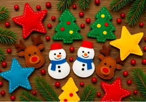 Decorațiuni handmade de Crăciun: idei creative cu pâslă colorată Folina