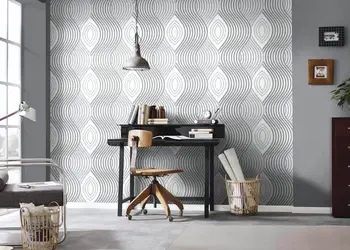 tapet modern alb cu model geometric erismann 1004510