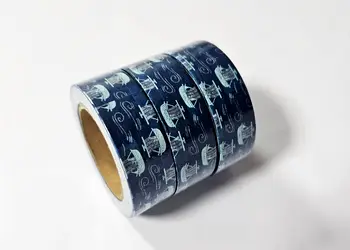 3 benzi washi tape albastre