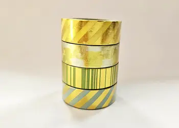 4 role washi tape modele aurii