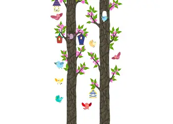 sticker Copaci cu pasari