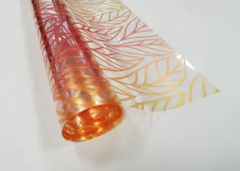 Autocolant decorativ model frunze degrade oranj 1