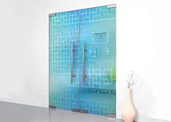 Autocolant decorativ model geometric albastru verde x1