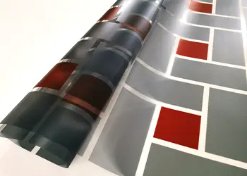 Autocolant decorativ model geometric gri caramiziu 3