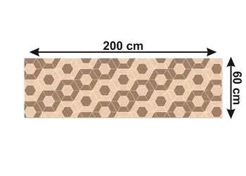 Autocolant faianta bucatarie hexagoane bej