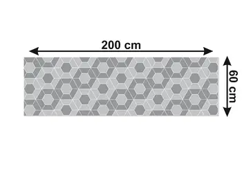 Autocolant faianta bucatarie hexagon gri
