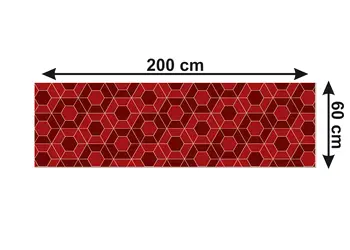 Autocolant faianta bucatarie hexagon rosu