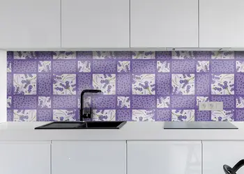 Autocolant perete bucatarie model lavanda