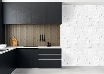 Autocolant perete model caramida alba neuniforma 2