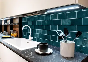 Autocolant perete model caramida verde normandia 4