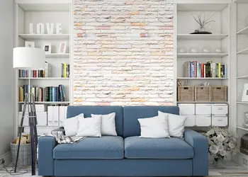 autocolant perete model piatra alba 4 1711