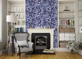 Autocolant perete piatra model albastru alpin 1