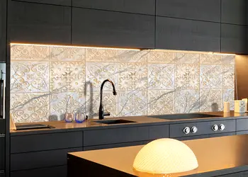 Autocolant piatra model bej gri x1