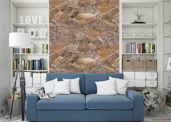 Autocolant piatra model placi brune 2