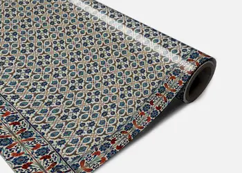 Autocolant podea model azulejos mixt albastru rola 0