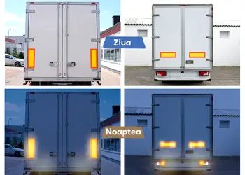 Autocolant reflectorizant pentru camioane remorci semnalizare avertizare simulare 1