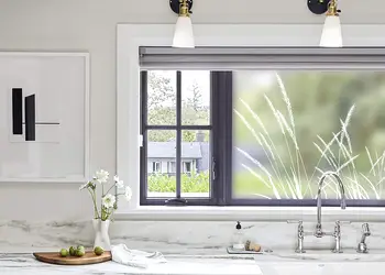 Autocolant sablat decupat stuf alb l1