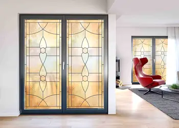 Autocolant sablat model mozaic auriu v2