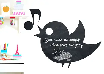 Autocolant tabla de scris model pasare x1