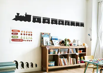 Autocolant tip tabla pentru copii model trenulet x1