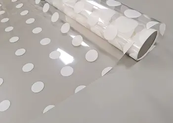 Autocolant transparent cu buline albe model uv 221 1