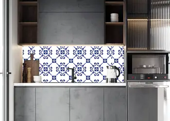 autocolant perete model albastru