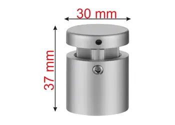 Distantiere semnalistica 30x37mm argintiu mat 1