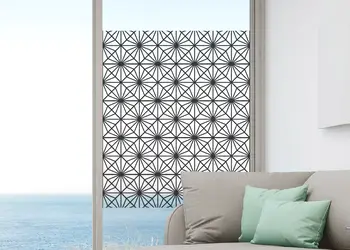 Folie geam model geometric negru 3