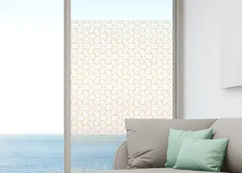 Folie geam panza geometrica aurie 3