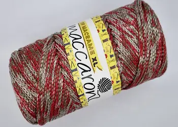 PP macrame melanj rosu gri
