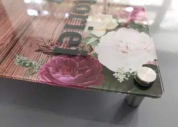 Placuta adresa 3D din acril model floral 1