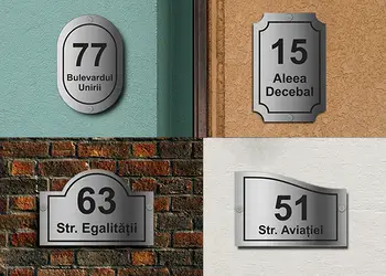 Placuta adresa model gri brushed 0