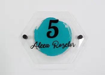 Placuta adresa model hexagonal v1