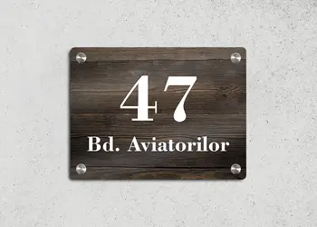 Placuta adresa model lemn v0