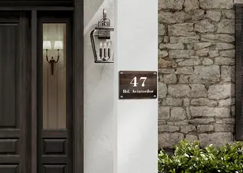 Placuta adresa model lemn v0