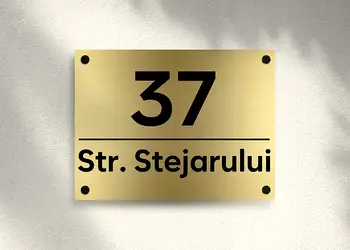 Placuta adresa si numar personalizat gravat model 2 simulare 3 1351