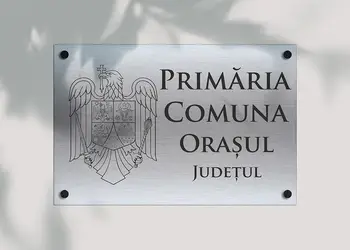 Placuta gravata institutie primarie bond argintiu personalizat nume functie simulare 1