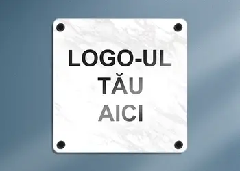 Placuta logo firma model alb x1