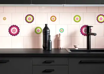 sticker perete flori decorative Rozete