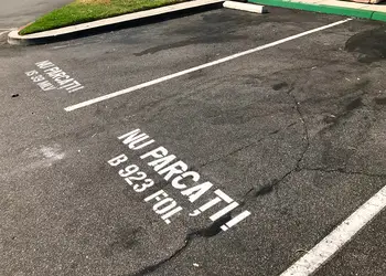 Sablon nu parcati nr inmatriculare