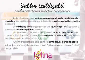 Sablon reutilizabil cu marcaj sticla pentru colectarea selectiva a deseurilor s1