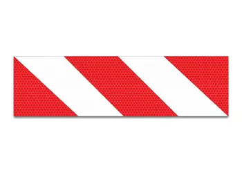 Set benzi reflectorizante autoadezive dungate alb rosu pentru siguranta rutiera s1.2