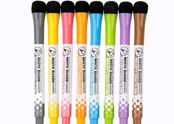 Set de markere magnetice pentru tabla cu burete inclus 1