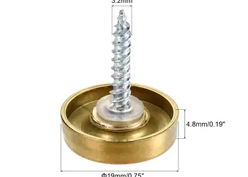 Set de suruburi cu capac cromat auriu 1