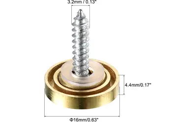 Set de suruburi cu capac cromat auriu 1
