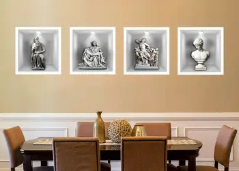 Sticker 3D nisa statui simulare 3