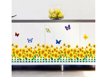 Sticker Floarea soarelui Folina bordura autoadeziva 130 cm